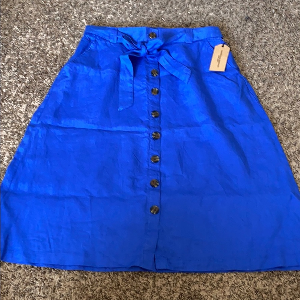 Christian Siriano 100% Linen Skirt